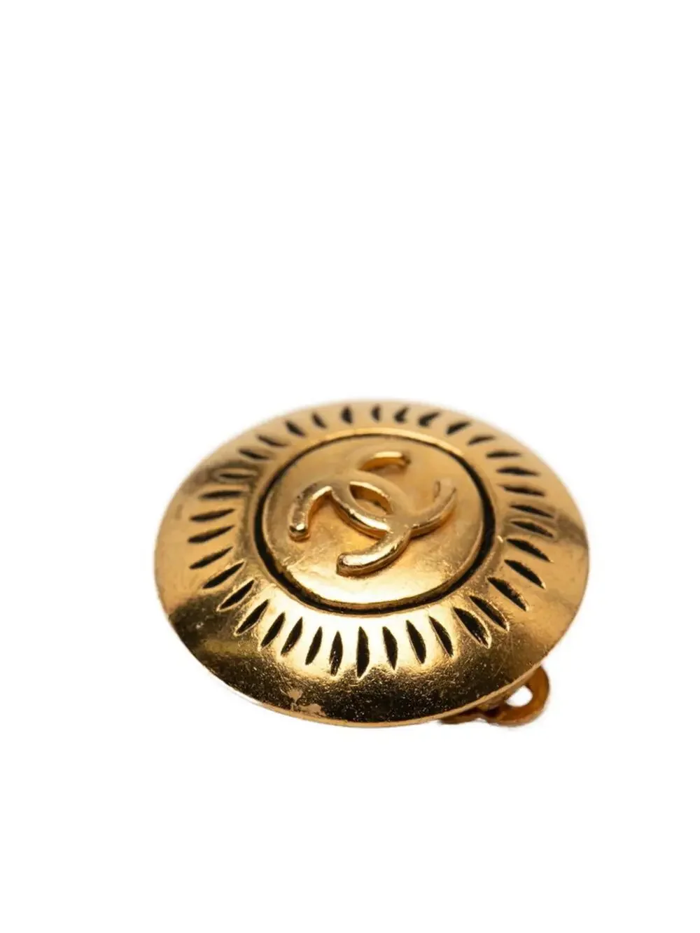 Chanel Cc Logo Round Clip-On Earrings #287781C74B